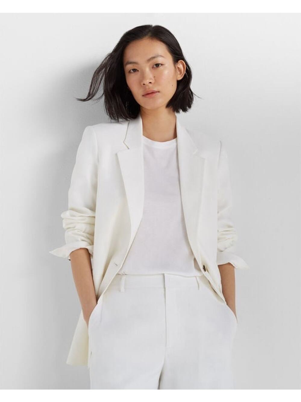 CLUB MONACO Light Green Slight A-Line Silhouette Single Button Closure Blazer 14